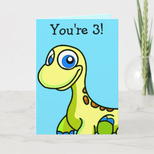 Litet foto Dinosaur Birthday-hälsningskort Kort