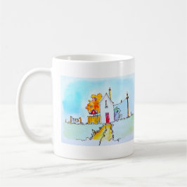 Litet hus med tvätt kaffemugg