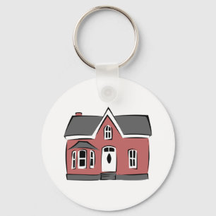 Litet hus nyckelring