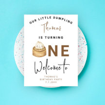 Litet kinesisk provdockning första Födelsedagsfest