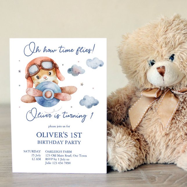 Litet liten pilotflygtid fyller år inbjudningar (Skapare uppladdad)