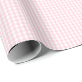 Litet ljust - rosa- och vitGingham som slår in Presentpapper