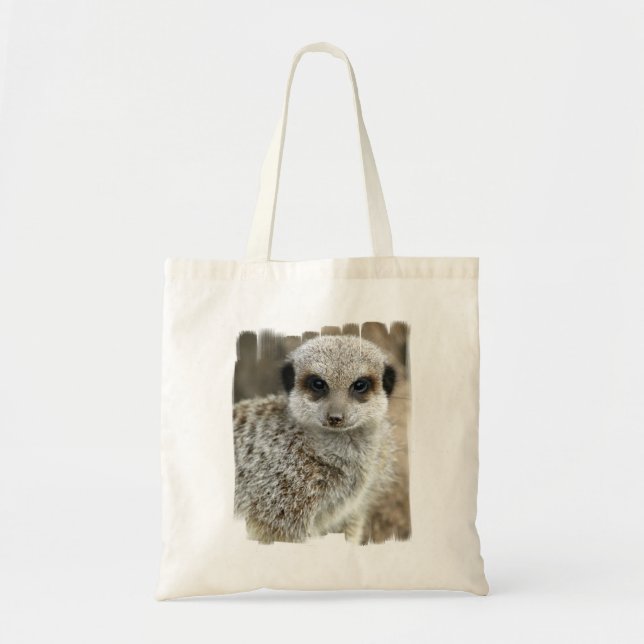 Litet Meerkat ansikte hänger lös Tygkasse (Framsidan)