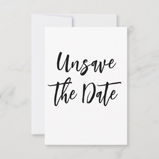 💍 Litet minimalistisk Elegant Ta bort datum Spara Datumet (Framsida)