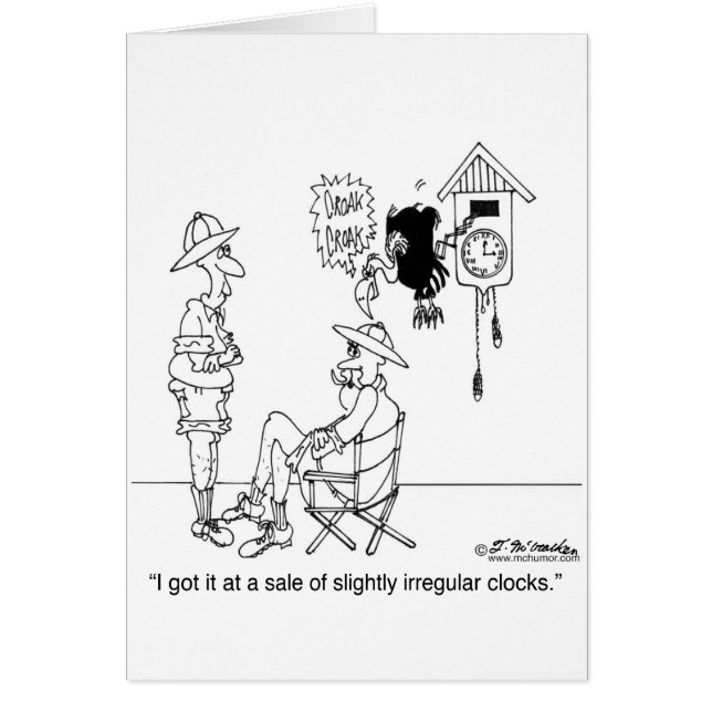 Litet ojämn gökur hälsningskort (Framsidan)