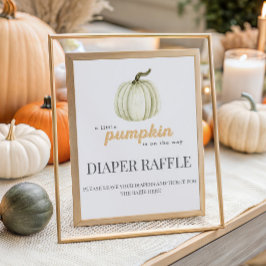 Litet Pumpkin Fall Baby Shower Raffle Poster