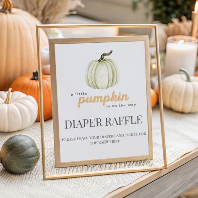 Litet Pumpkin Fall Baby Shower Raffle Poster (Skapare uppladdad)