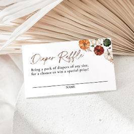 Litet Pumpkin Fall Baby Shower Raffle Tilläggskort