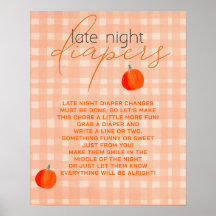 Litet Pumpkin Late Night Diaper Baby Shower Game