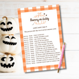Litet Pumpkin Play Baby Shower Predicename