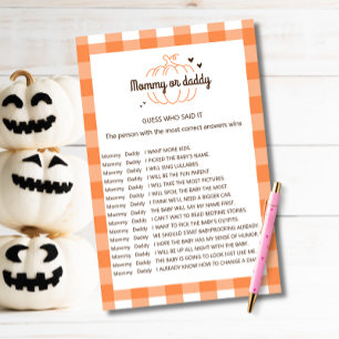 Litet Pumpkin Play Baby Shower Predicename