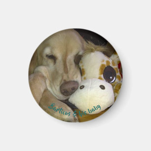 Litet, runda Barticus och giraffmagnet Magnet
