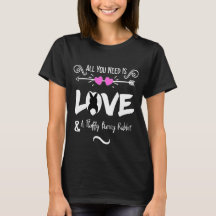 Litet Slogan Kärlek Bunny Rabbits Tema Graphic