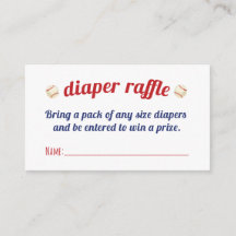 Litet Slugger Diaper Raffle-kort