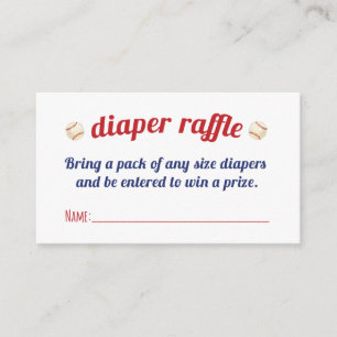 Litet Slugger Diaper Raffle-kort Tilläggskort