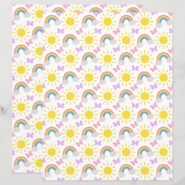 Litet Solsken & Regnbågar Scrapbookpapper