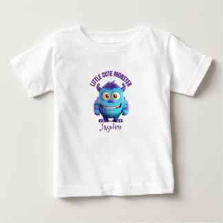 Litet Sött Monster Lila Horn Personligt T Shirt