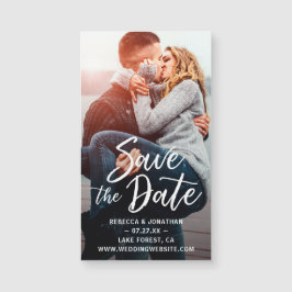 Litet spara datum magneterfoto för elegant bröllop