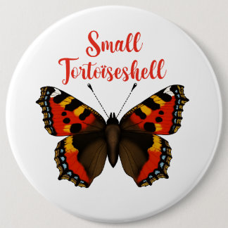 Litet Tortoiseshell-Butterfly Round Badge Knapp