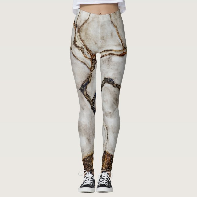 Litet träd i senhöst av Egon Schiele Leggings (Framsida)