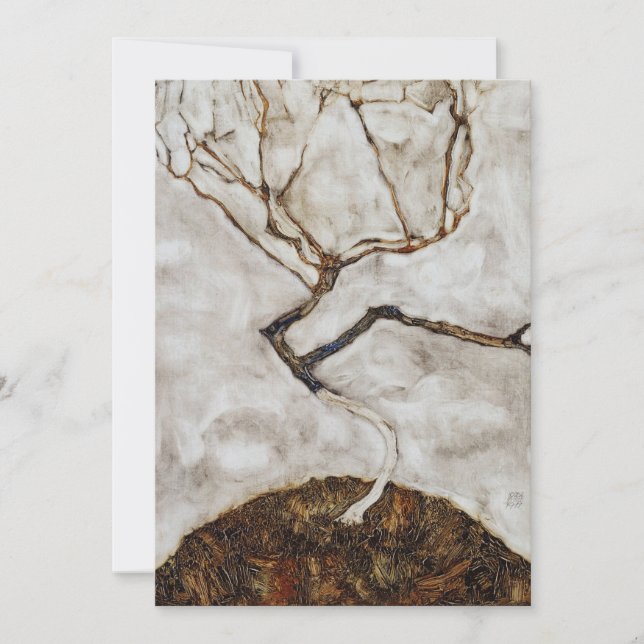 Litet träd i slutet av hösten av Egon Schiele (Framsida)