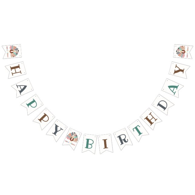 Litet Turkiet-Thanksgiving någon Födelsedagsfest Vimplar (Alla)