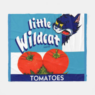 Litet Wildcat-tomater låda-etikett Fleecefilt