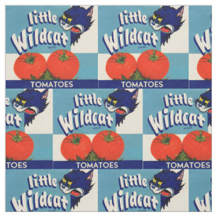 Litet Wildcat-tomater låda-etikett Tyg