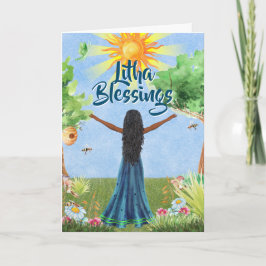 Litha Blessings Summer Solstice Greeting Card Kort