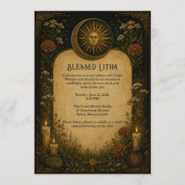 Litha-firande Pagan Botanisk Inbjudan