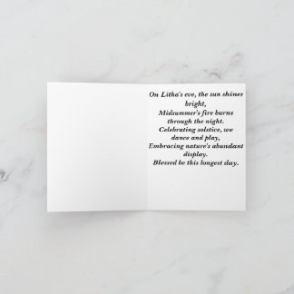 Litha Greeting Card Kort