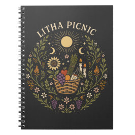 Litha Picnic Summer Solstice Celestial Art Anteckningsbok