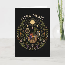 Litha Picnic Summer Solstice Celestial Art Kort