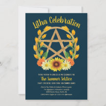 Litha Summer Solstice Guld Star Wicca Sabbat