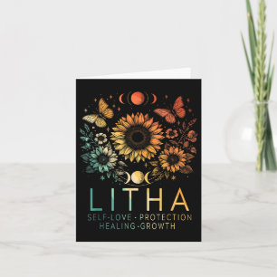 Litha Summer Solstice Midsommar Wheel of the Year Kort