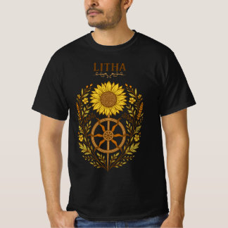 Litha Sunflower Wheel Summer Solstice Celestial T Shirt