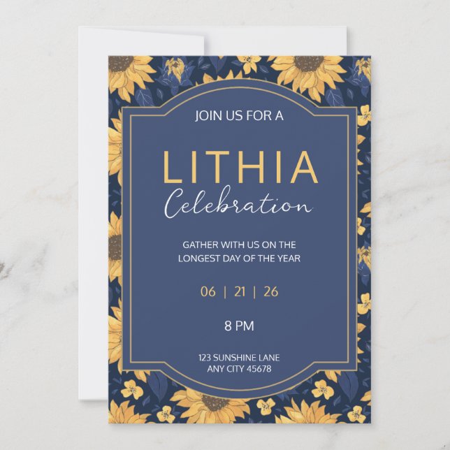 Lithia | Solstice Årets Hjul Inbjudan (Framsida)