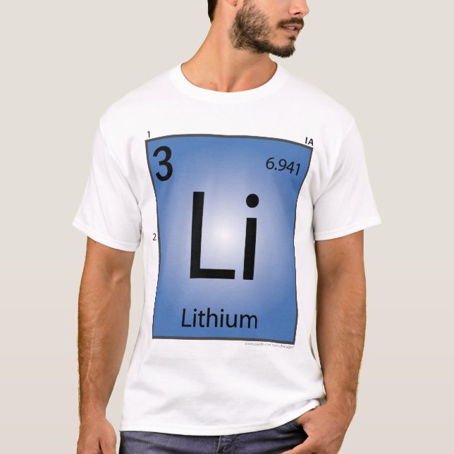 Lithium (Li)inslagT-tröja - bekläda endast Tee (Framsida)