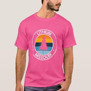 Lithium Missouri MO USA City Pride Retro Sunset T Shirt