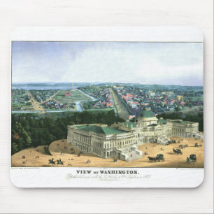 Lithographen för 1852 färg - beskåda av Washington Musmatta