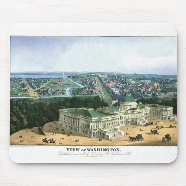 Lithographen för 1852 färg - beskåda av Washington Musmatta (Framsidan)