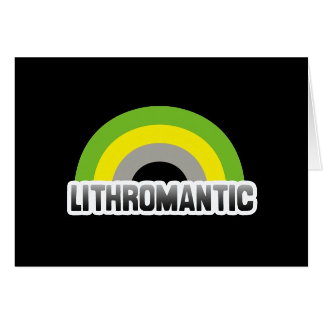 Lithromantisk stolthet hälsningskort (Framsidan Horizontal)