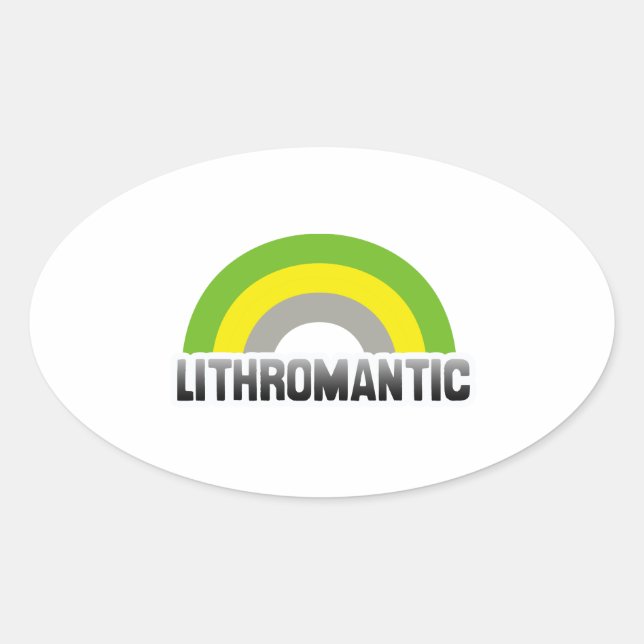 Lithromantisk stolthet ovalt klistermärke (Framsida)