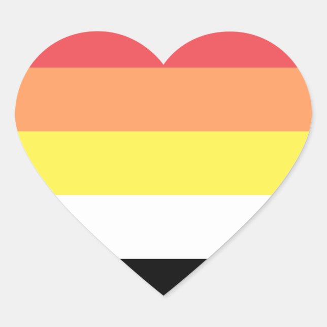 LithSexuellt Pride Hjärtformat Klistermärke (Framsida)