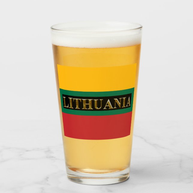 LITHUANIA BEER GLASS GLASKOPP (Framsida fylld)