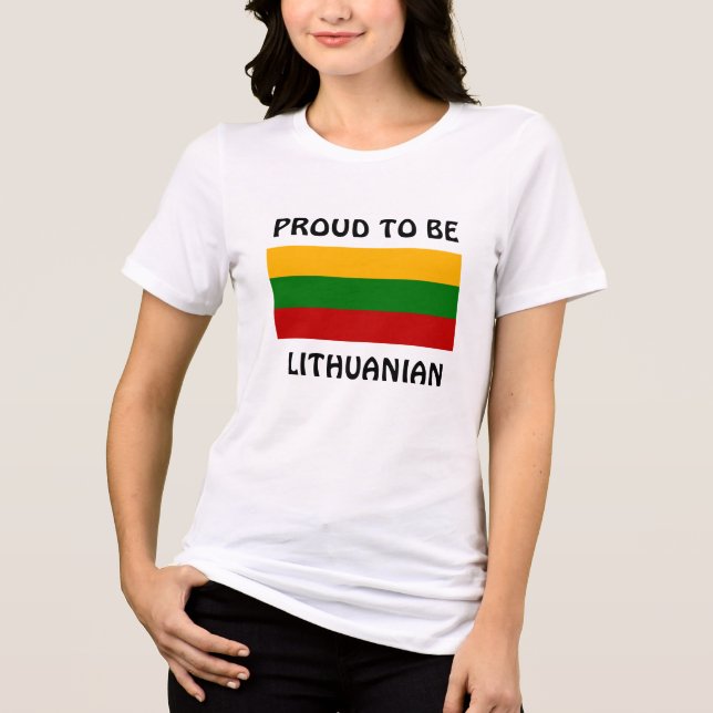 Lithuania: Proud to be Lithuanian T Shirt (Framsida)