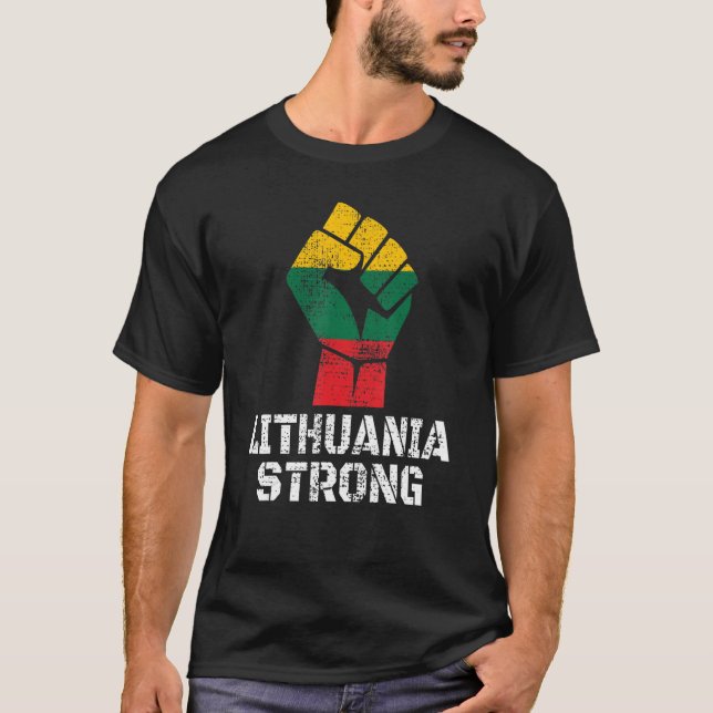 Lithuania Support Lithuanian Flag Men Women 1 T Shirt (Framsida)