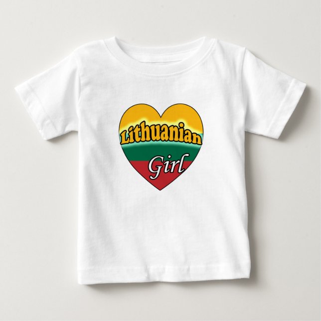 Lithuanian Girl Tee Shirt (Framsida)
