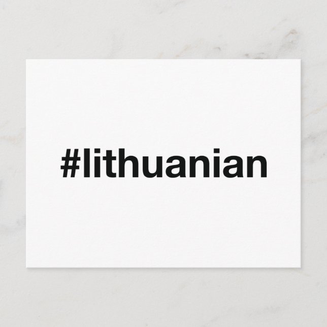 LITHUANIAN Hashtag Vykort (Framsida)