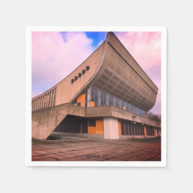 Lithuanian Soviet Architecture - Vilnius Palace Pappersservett (Framsidan)